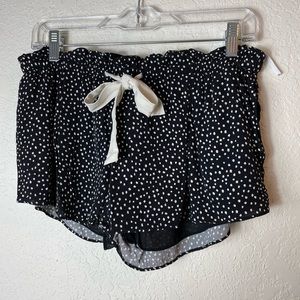 Aritzia Wilfred Polka Dot Paper Bag Waist Lounge Shorts Sz M
